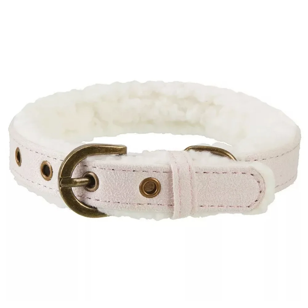 🩷 Koolaburra By Ugg Faux Suede Dog Collar Rose Smoke Pink Large Pet Sherpa
